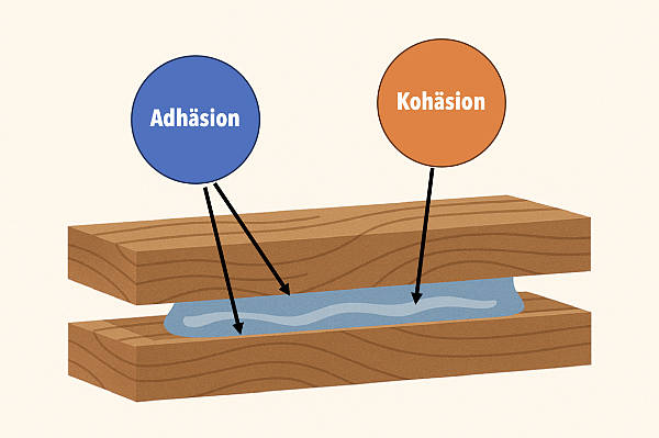 Prinzip Adhäsion und Kohäsion